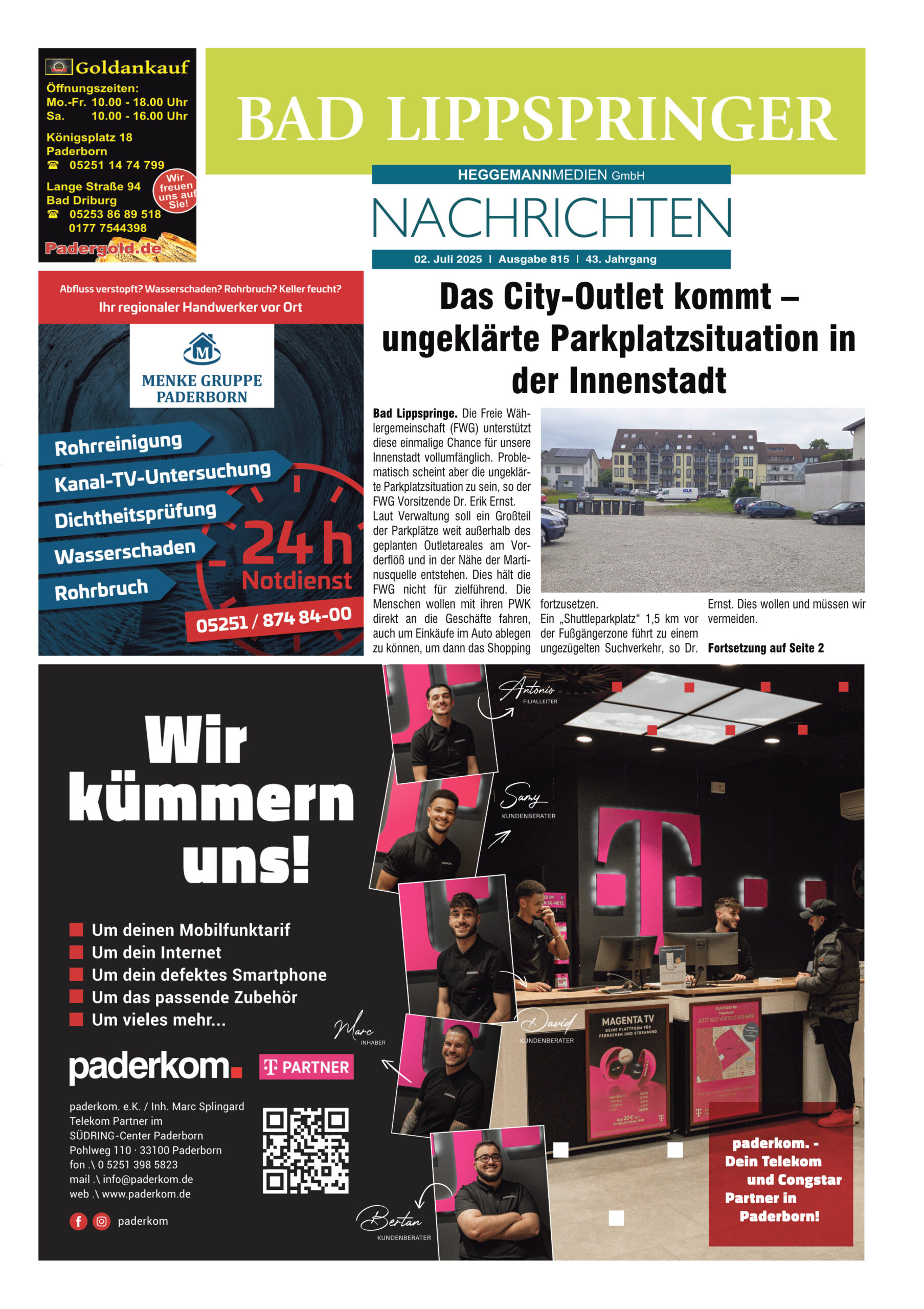 Bad Lippspringer Nachrichten Ausgabe 816