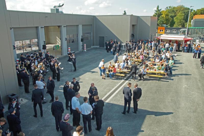 Die Freiwillige Feuerwehr bezieht das neue Gerätehaus