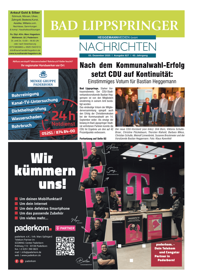 BLN 827 vom 03.12.2025