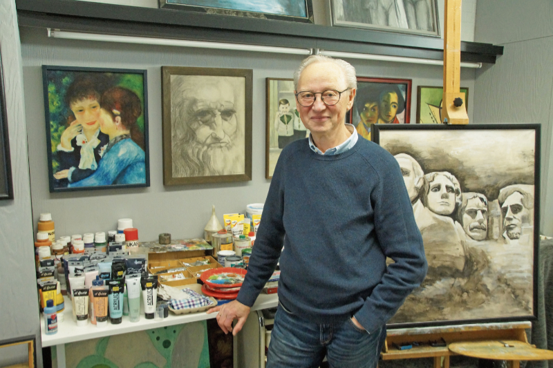 Johannes Heinemann im Atelier
