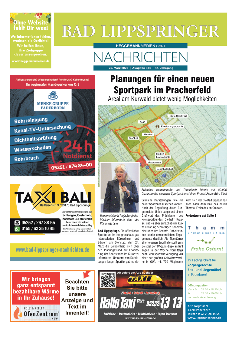 Bad Lippspringer Nachrichten Ausgabe 834 Bad Lippspringer Nachrichten Ausgabe 834