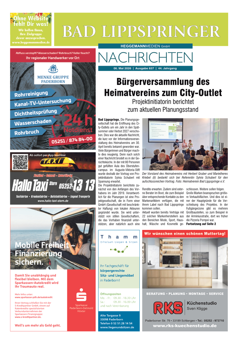 Bad Lippspringer Nachrichten Ausgabe 837