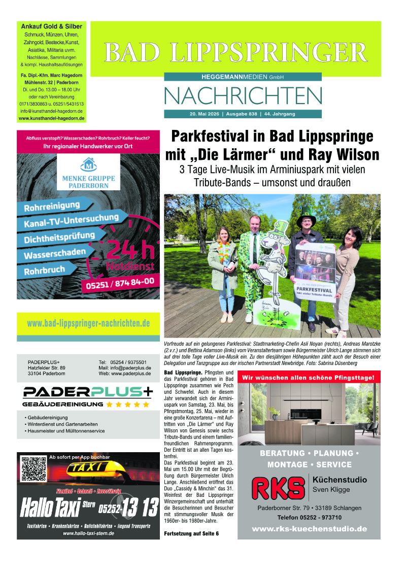 Bad Lippspringer Nachrichten Ausgabe 838 Bad Lippspringer Nachrichten Ausgabe 838