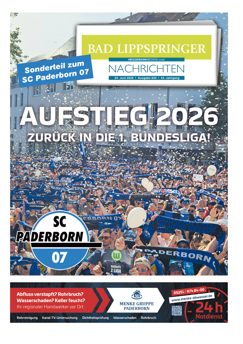 Bad Lippspringer Nachrichten Ausgabe 839 Bad Lippspringer Nachrichten Ausgabe 839