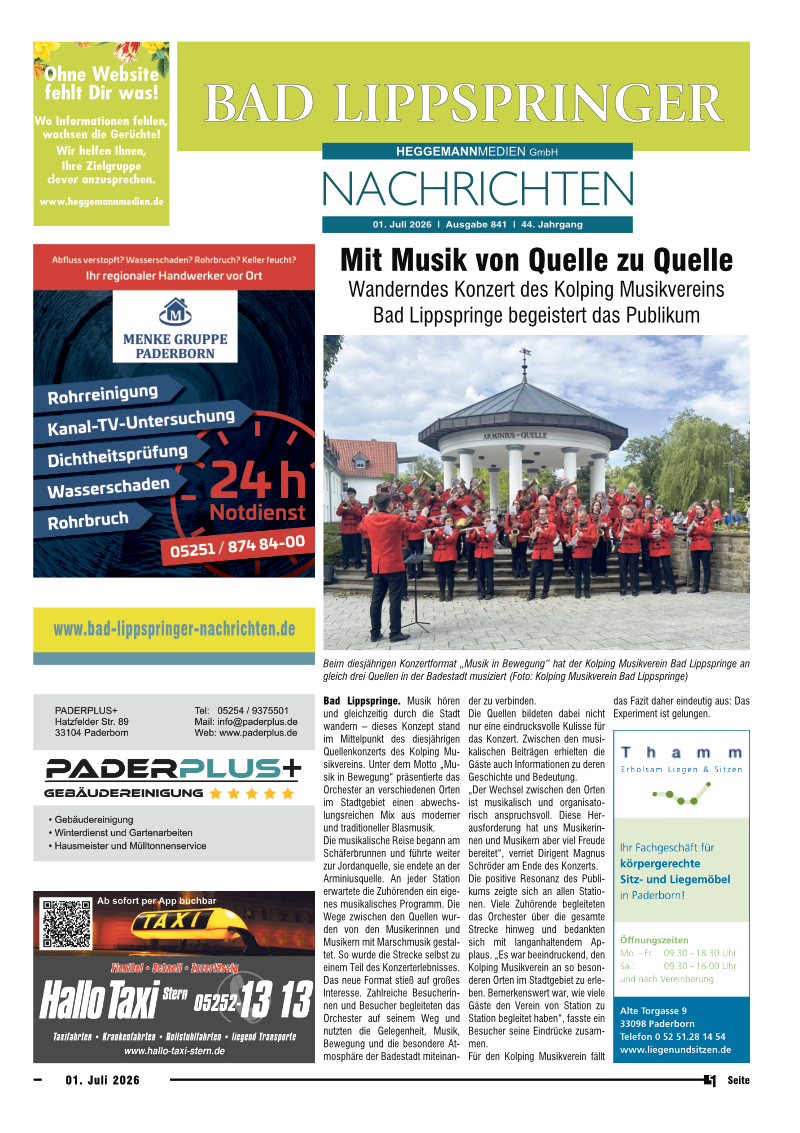Bad Lippspringer Nachrichten Ausgabe 841