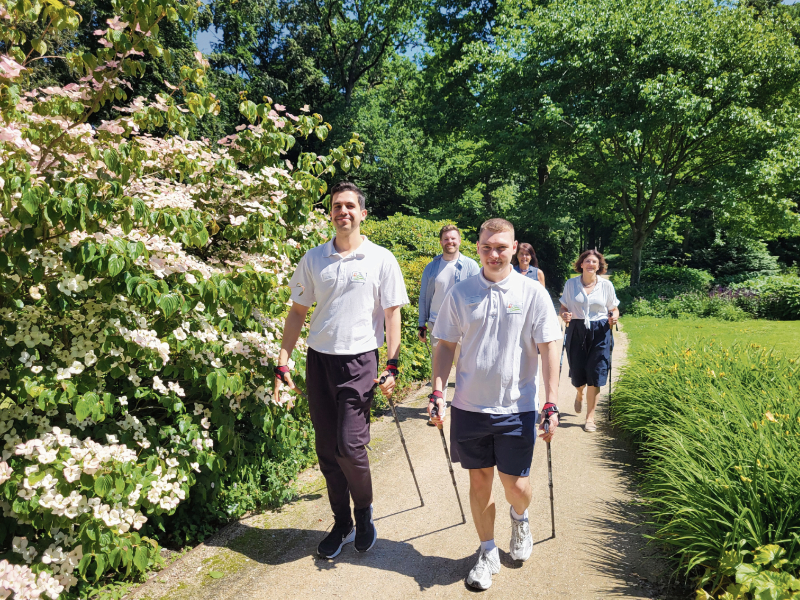 Neuer Walking-Kurs in der Gartenschau ist sehr bel