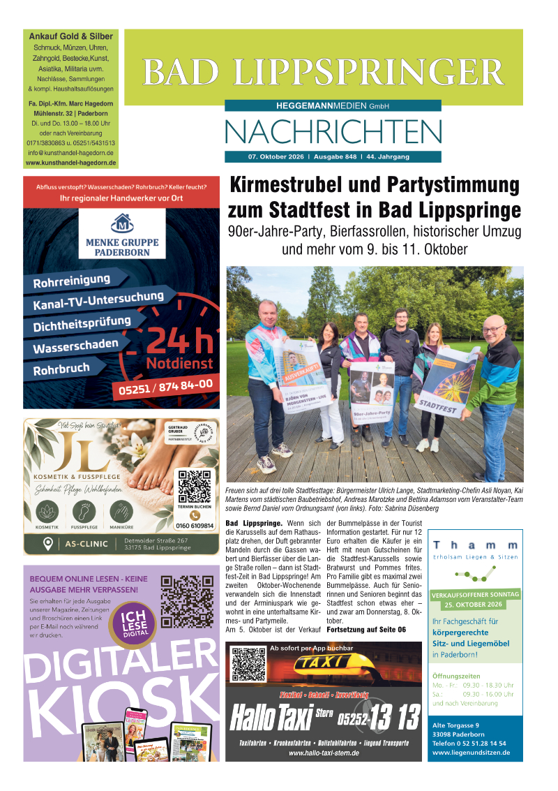 Bad Lippspringer Nachrichten Ausgabe 848 Bad Lippspringer Nachrichten Ausgabe 848